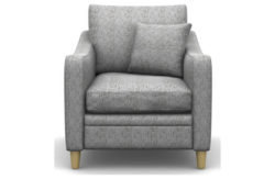Heart of House Newbury Fabric Chair - Light Grey